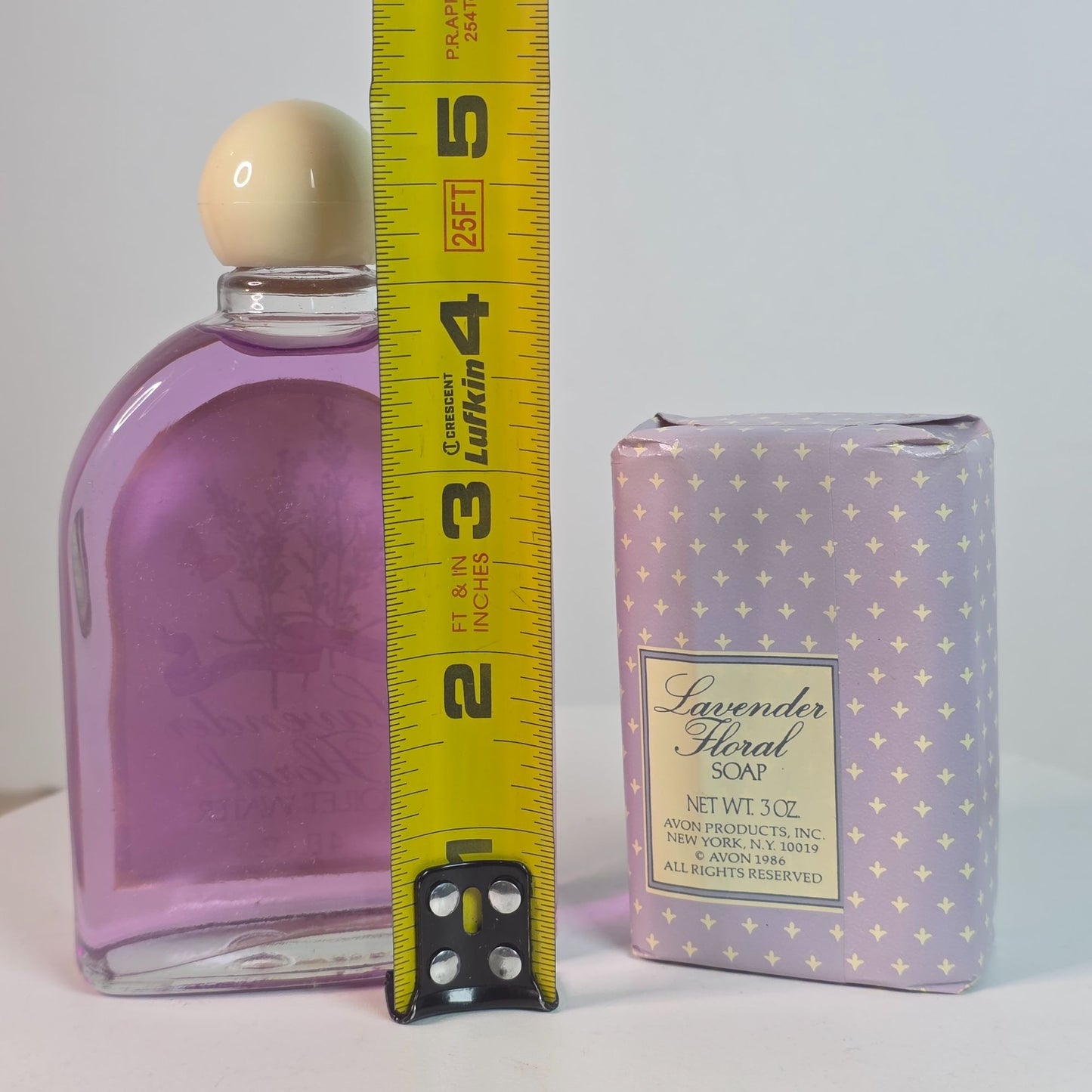 Lavender Floral Toilet Water & Soap Set By Avon  4 FL OZ