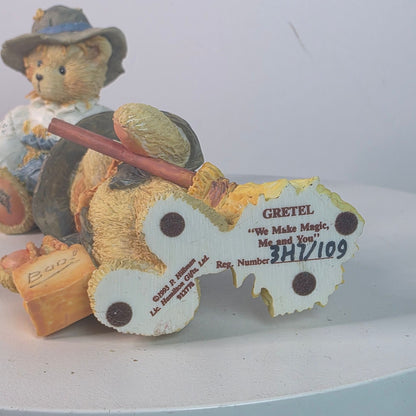 Vintage Cherished Teddies Gary & Gretel Halloween Figurines By P. Hillman 1993 Collectible Resin Bears