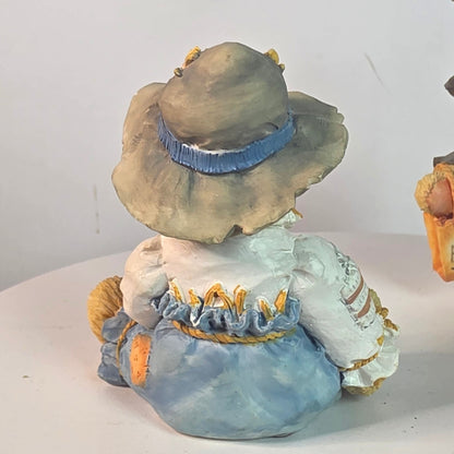 Vintage Cherished Teddies Gary & Gretel Halloween Figurines By P. Hillman 1993 Collectible Resin Bears