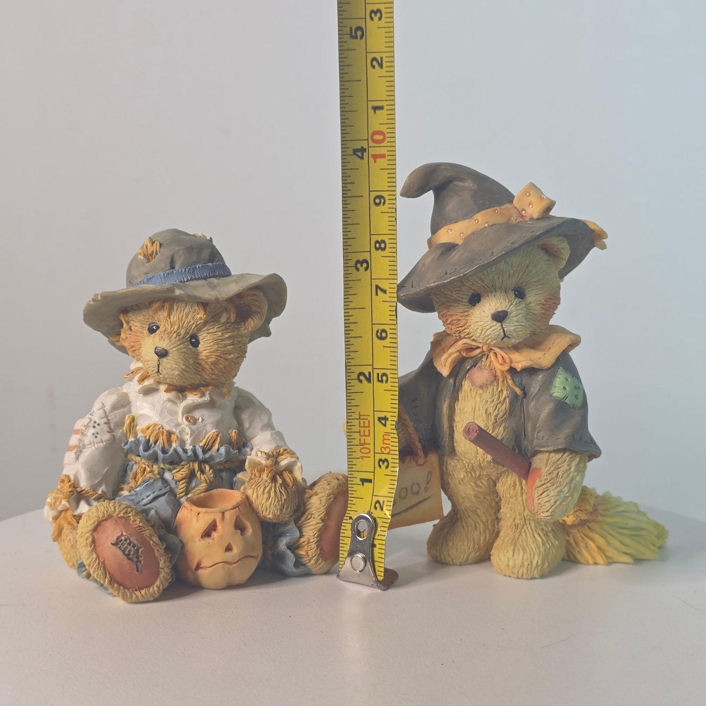 Vintage Cherished Teddies Gary & Gretel Halloween Figurines By P. Hillman 1993 Collectible Resin Bears