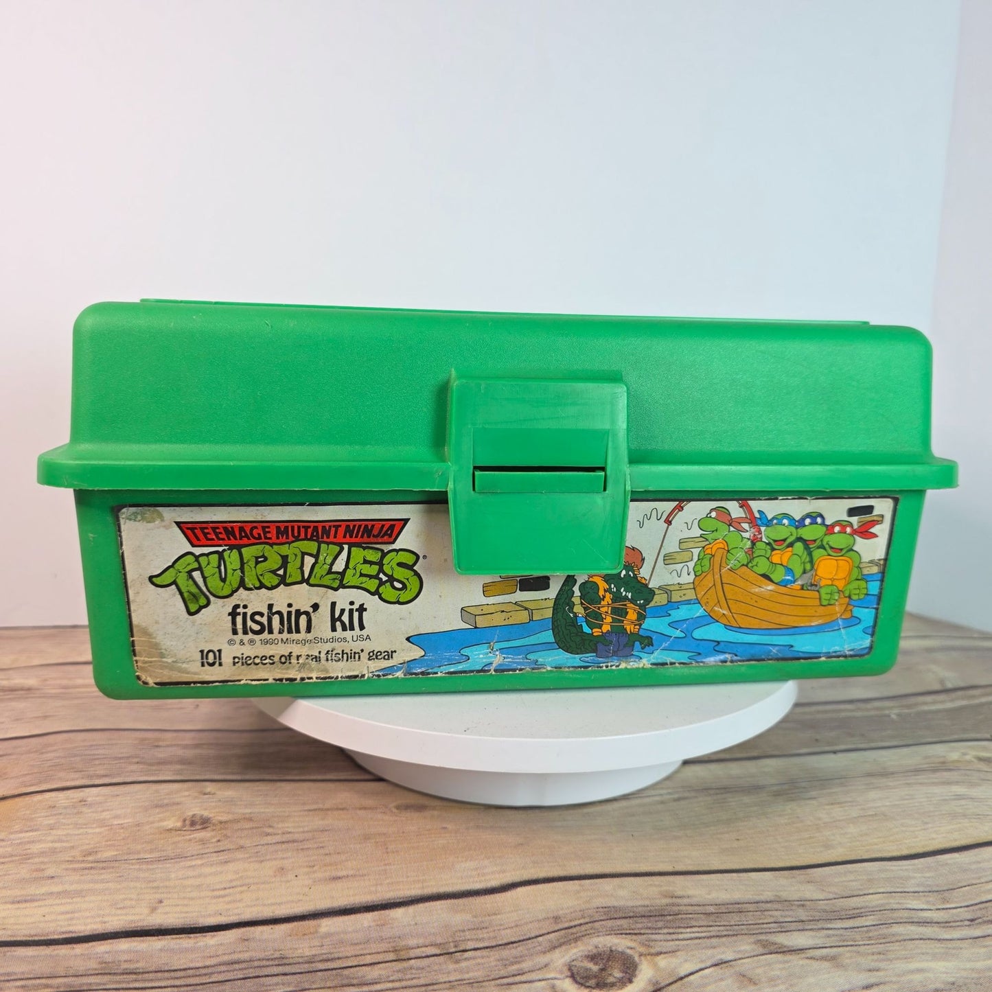 Teenage Mutant Ninja Turtles 1990 Collectible Tackle Box By Mirage Studios Vibrant Green With Iconic TMNT Graphics Nostalgic Storage