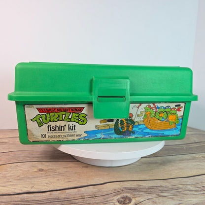 Teenage Mutant Ninja Turtles 1990 Collectible Tackle Box By Mirage Studios Vibrant Green With Iconic TMNT Graphics Nostalgic Storage