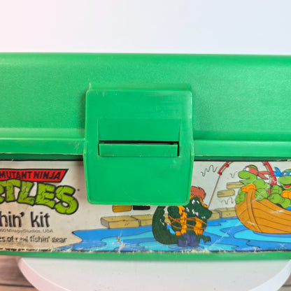 Teenage Mutant Ninja Turtles 1990 Collectible Tackle Box By Mirage Studios Vibrant Green With Iconic TMNT Graphics Nostalgic Storage