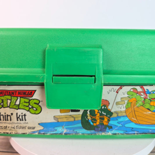 Teenage Mutant Ninja Turtles 1990 Collectible Tackle Box By Mirage Studios Vibrant Green With Iconic TMNT Graphics Nostalgic Storage