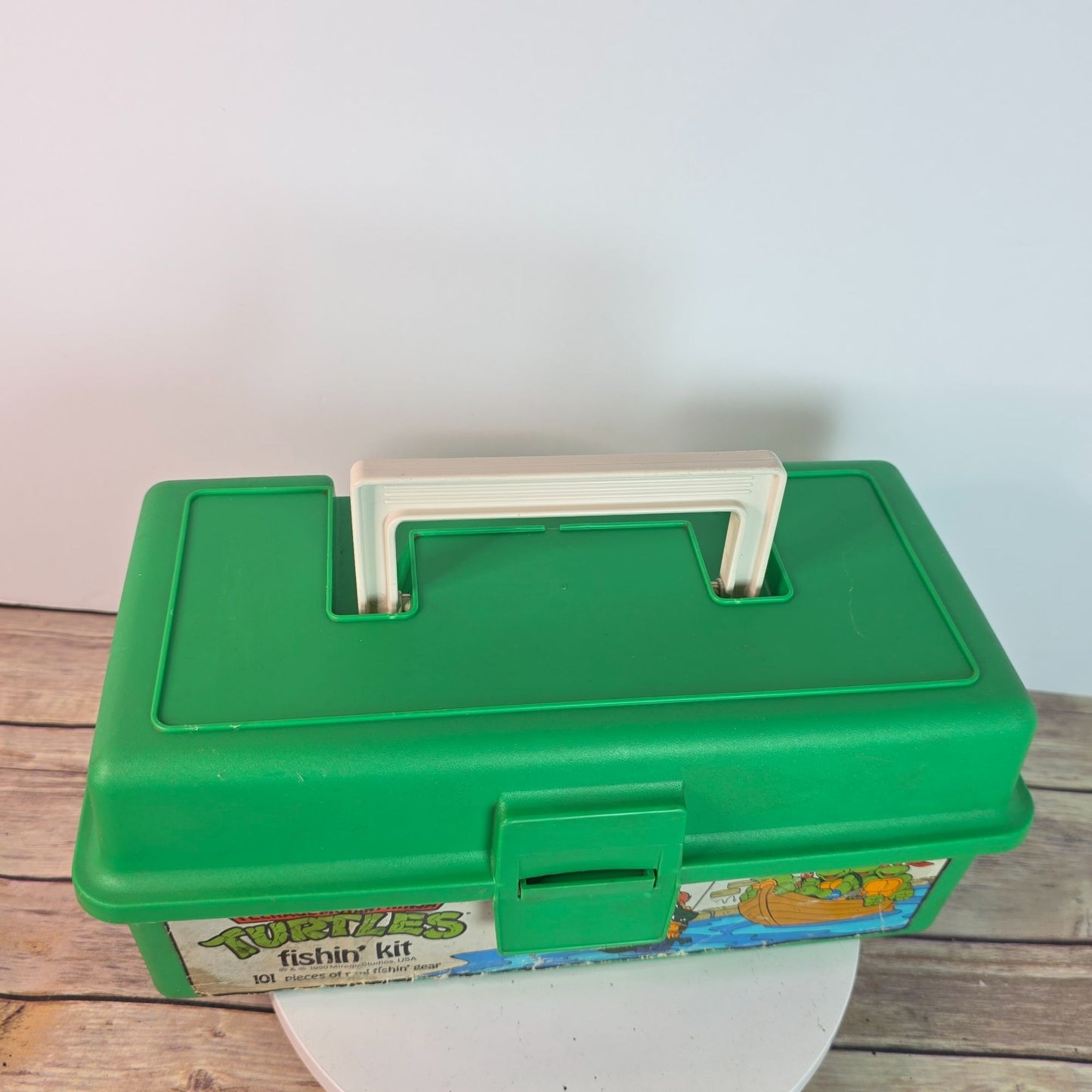 Teenage Mutant Ninja Turtles 1990 Collectible Tackle Box By Mirage Studios Vibrant Green With Iconic TMNT Graphics Nostalgic Storage