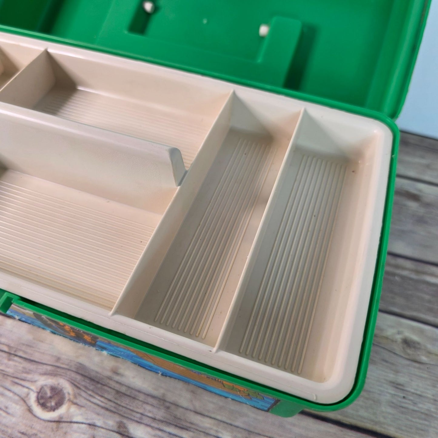 Teenage Mutant Ninja Turtles 1990 Collectible Tackle Box By Mirage Studios Vibrant Green With Iconic TMNT Graphics Nostalgic Storage