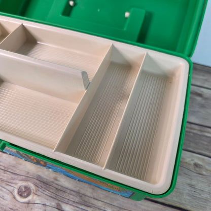 Teenage Mutant Ninja Turtles 1990 Collectible Tackle Box By Mirage Studios Vibrant Green With Iconic TMNT Graphics Nostalgic Storage