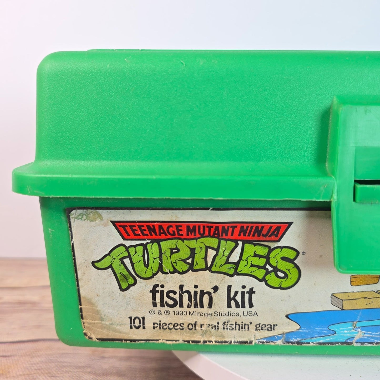 Teenage Mutant Ninja Turtles 1990 Collectible Tackle Box By Mirage Studios Vibrant Green With Iconic TMNT Graphics Nostalgic Storage