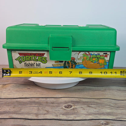 Teenage Mutant Ninja Turtles 1990 Collectible Tackle Box By Mirage Studios Vibrant Green With Iconic TMNT Graphics Nostalgic Storage