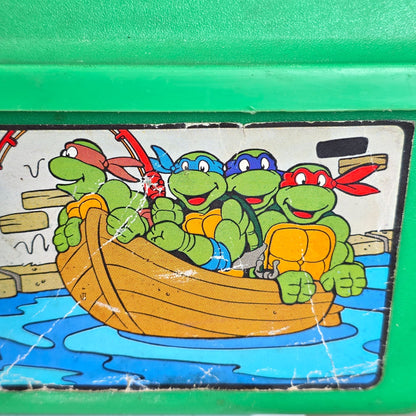 Teenage Mutant Ninja Turtles 1990 Collectible Tackle Box By Mirage Studios Vibrant Green With Iconic TMNT Graphics Nostalgic Storage