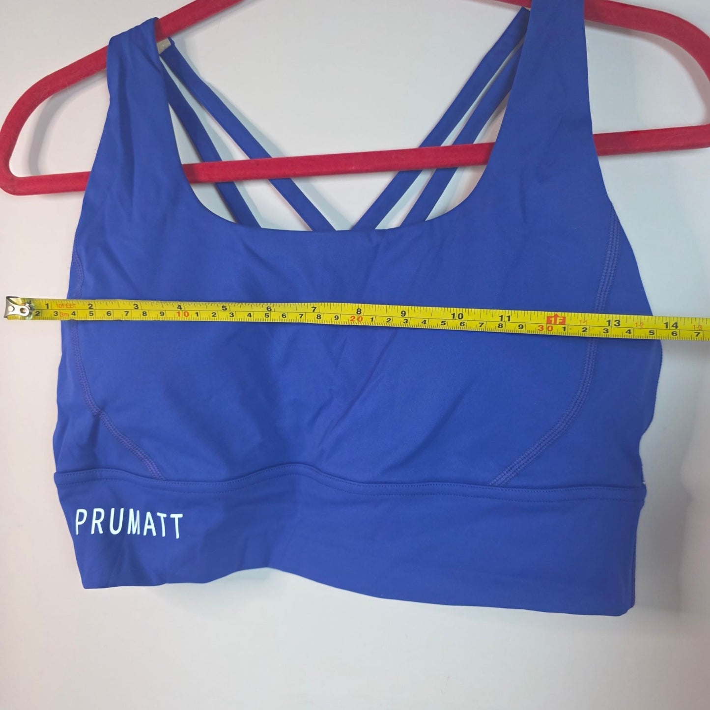 NWT PRUMATT Women's High Impact Criss-Cross Sports Bra Royal Blue XL