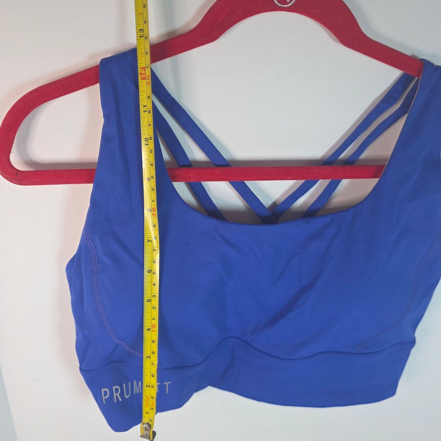 NWT PRUMATT Women's High Impact Criss-Cross Sports Bra Royal Blue XL