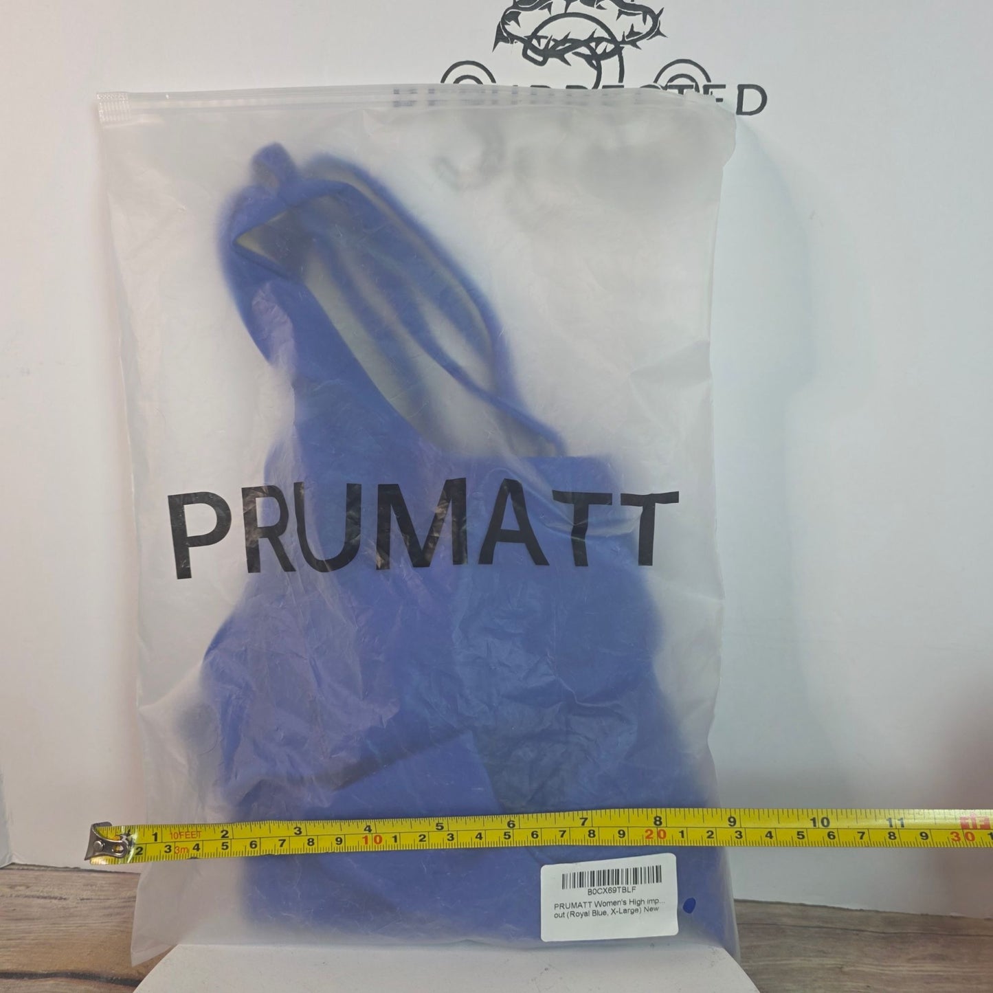 NWT PRUMATT Women's High Impact Criss-Cross Sports Bra Royal Blue XL