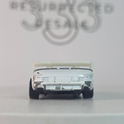 Matchbox Porsche 911 GT1 1998 Casting 2002 50th Anniv White Blue Hood Logo Loose