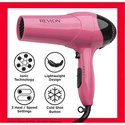 Revlon Ionic Technology Hair Dryer With Smoothing Concentrator & 3 Heat/Speed Settings