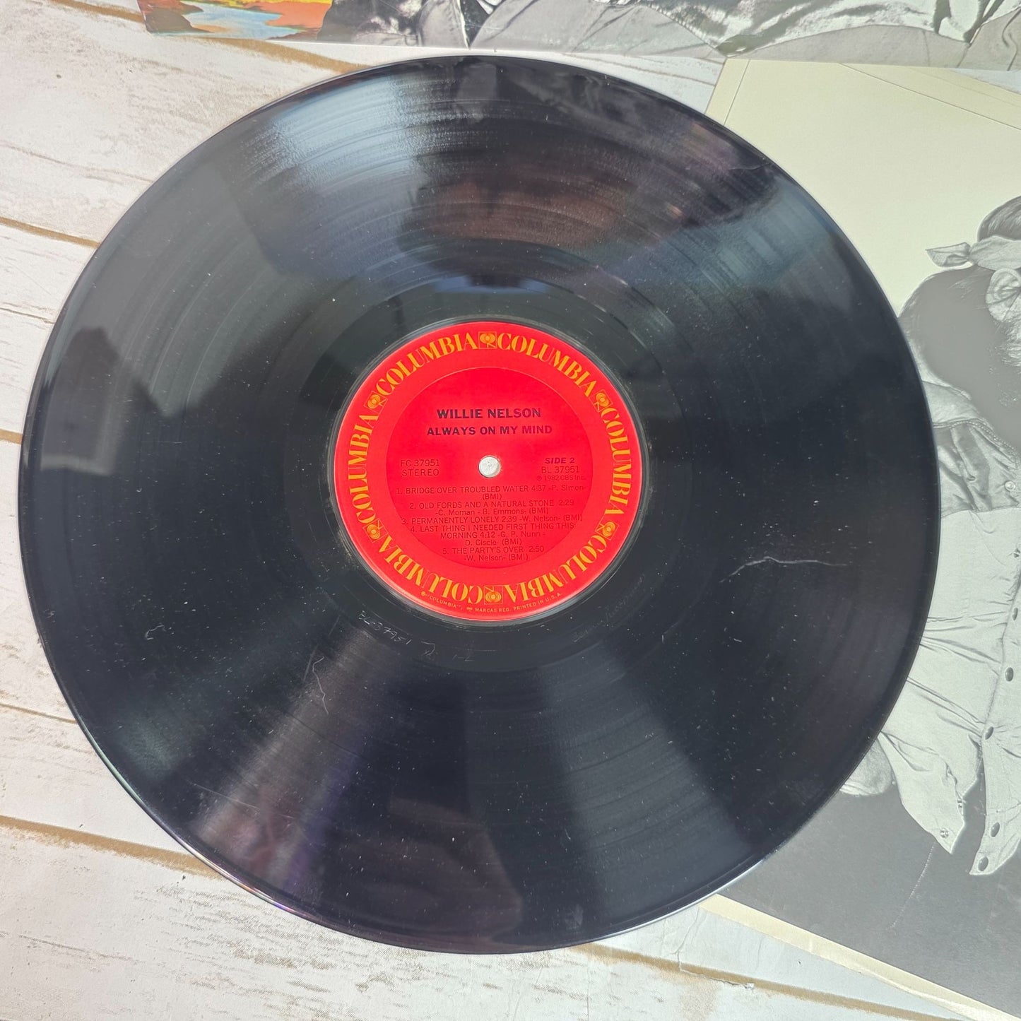 Willie Nelson Always On My Mind Vinyl Record Album 1982 Columbia Records FC 37951 Folk Country Music Collectible