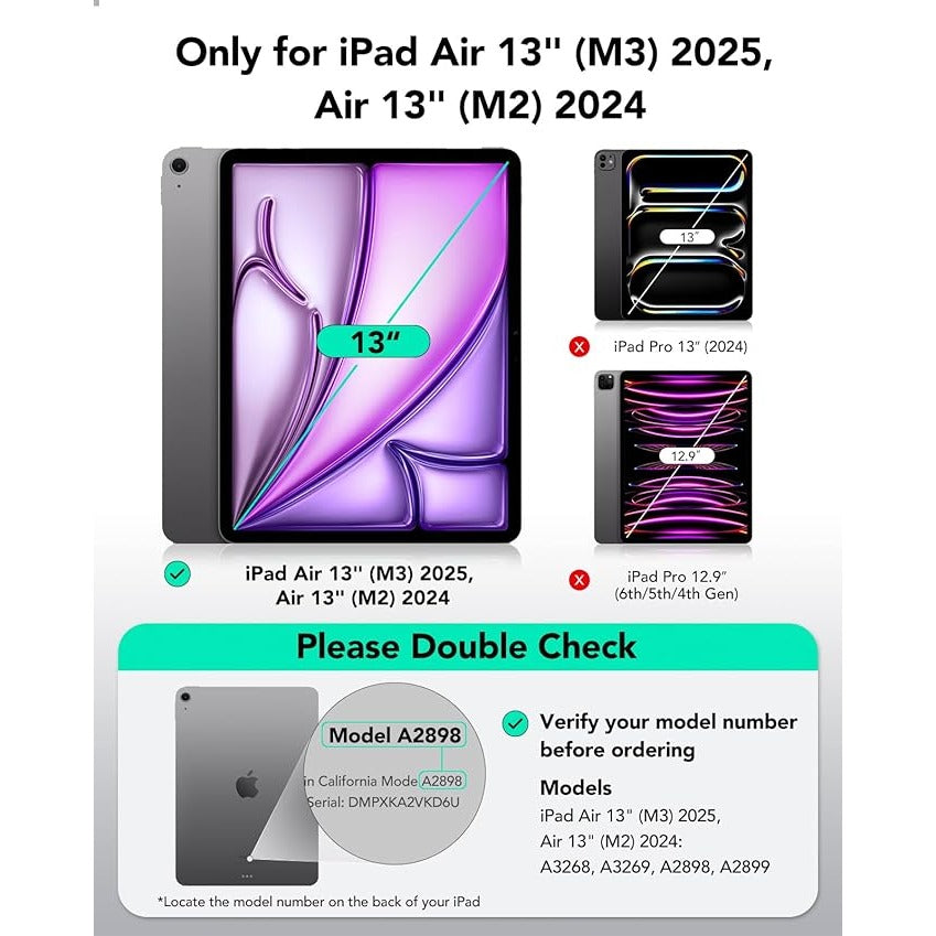 ESR Tempered Glass Screen Protector 2 Pack For iPad Air 13 Bubble-Free Application