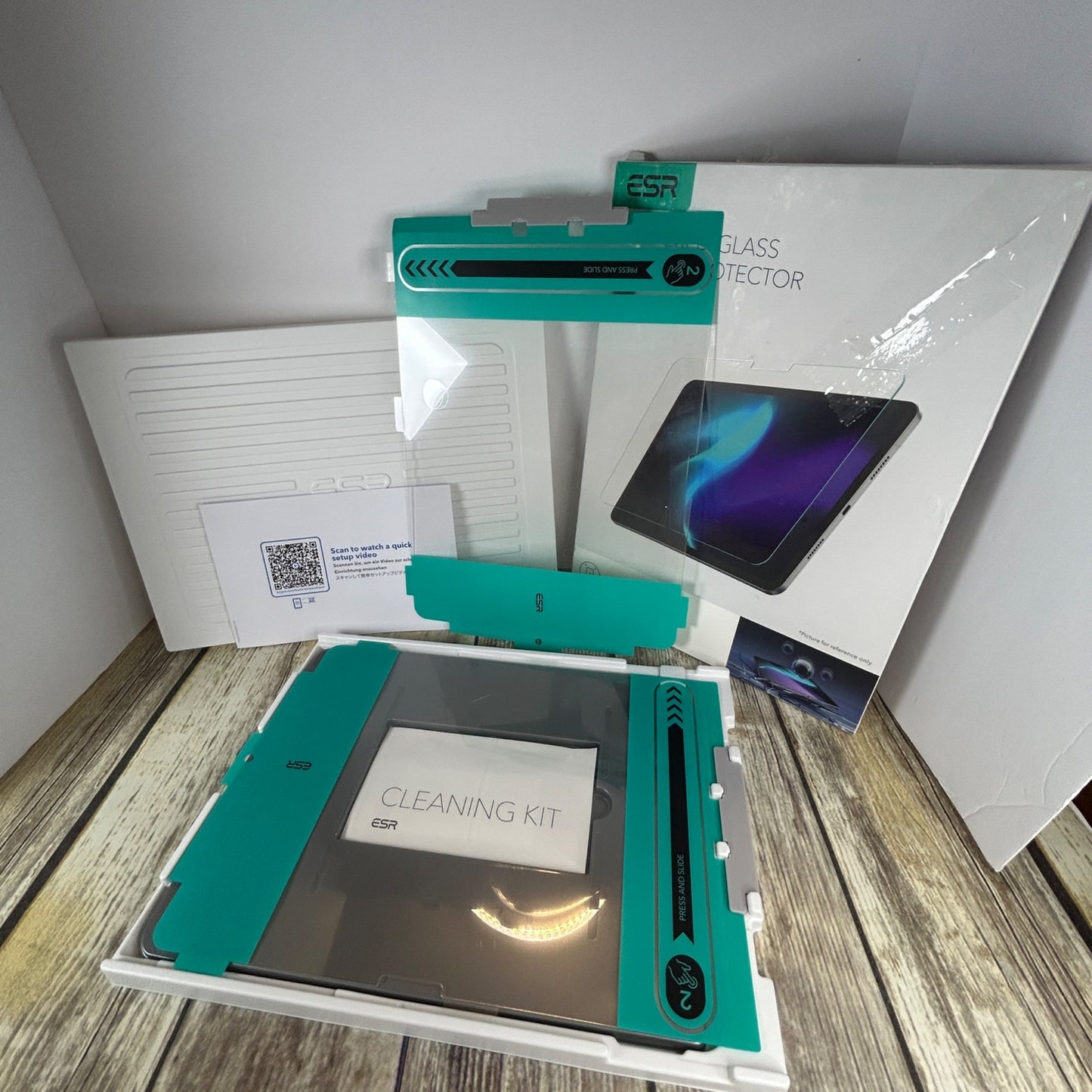 ESR Tempered Glass Screen Protector 2 Pack For iPad Air 13 Bubble-Free Application