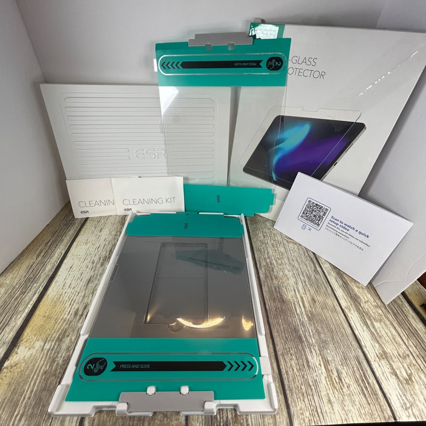 ESR Tempered Glass Screen Protector 2 Pack For iPad Air 13 Bubble-Free Application