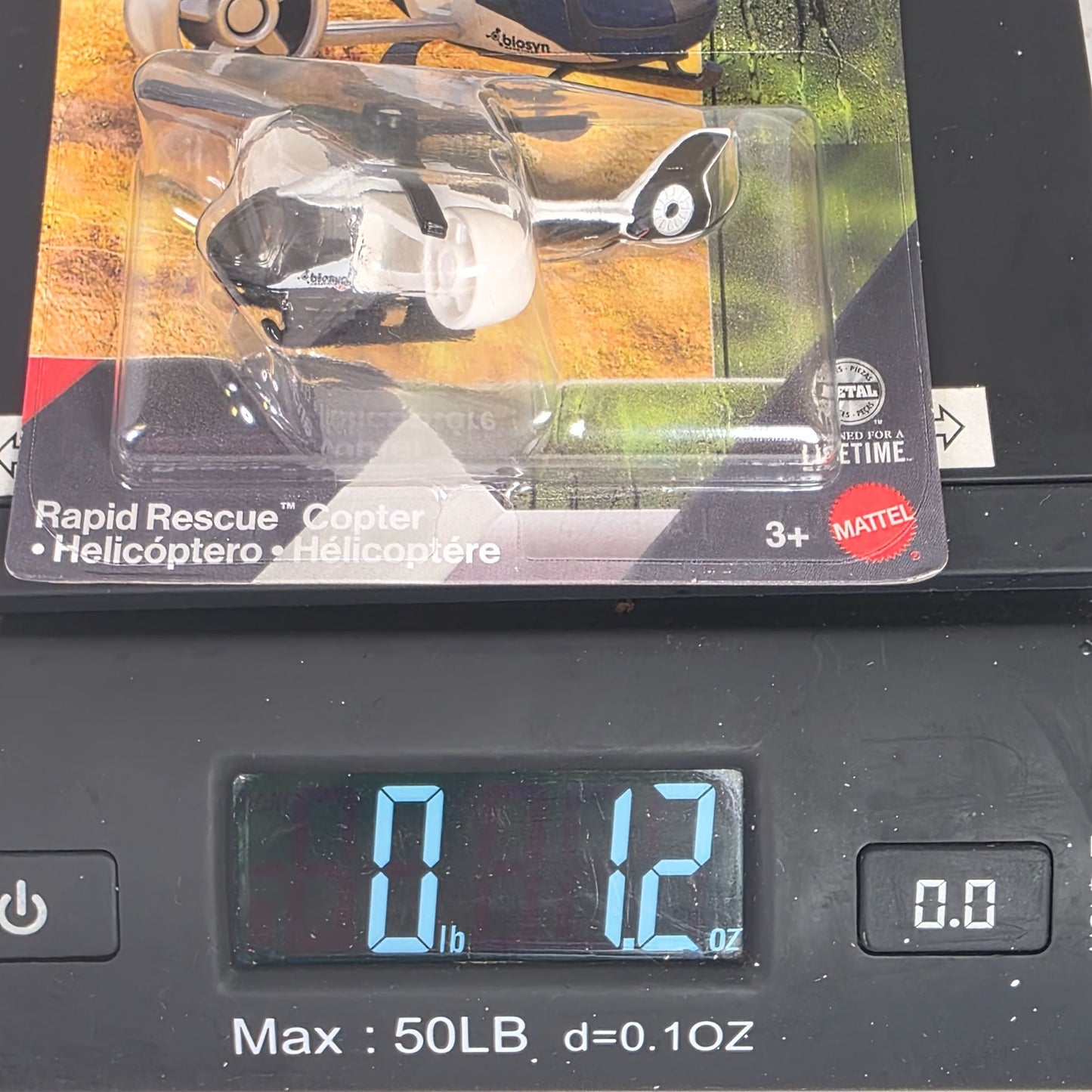 Matchbox Jurassic World Rapid Rescue Copter Helicopter Toy