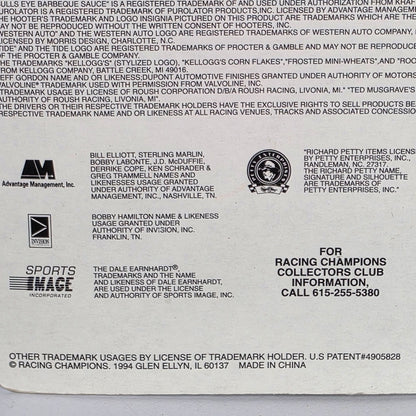 Rusty Wallace 1994 Racing Champions Stock Car NASCAR Die-Cast Collectible w/ Card