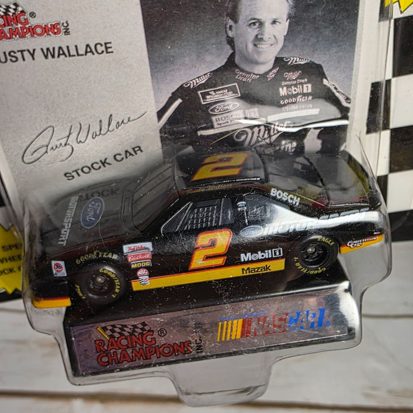 Rusty Wallace 1994 Racing Champions Stock Car NASCAR Die-Cast Collectible w/ Card