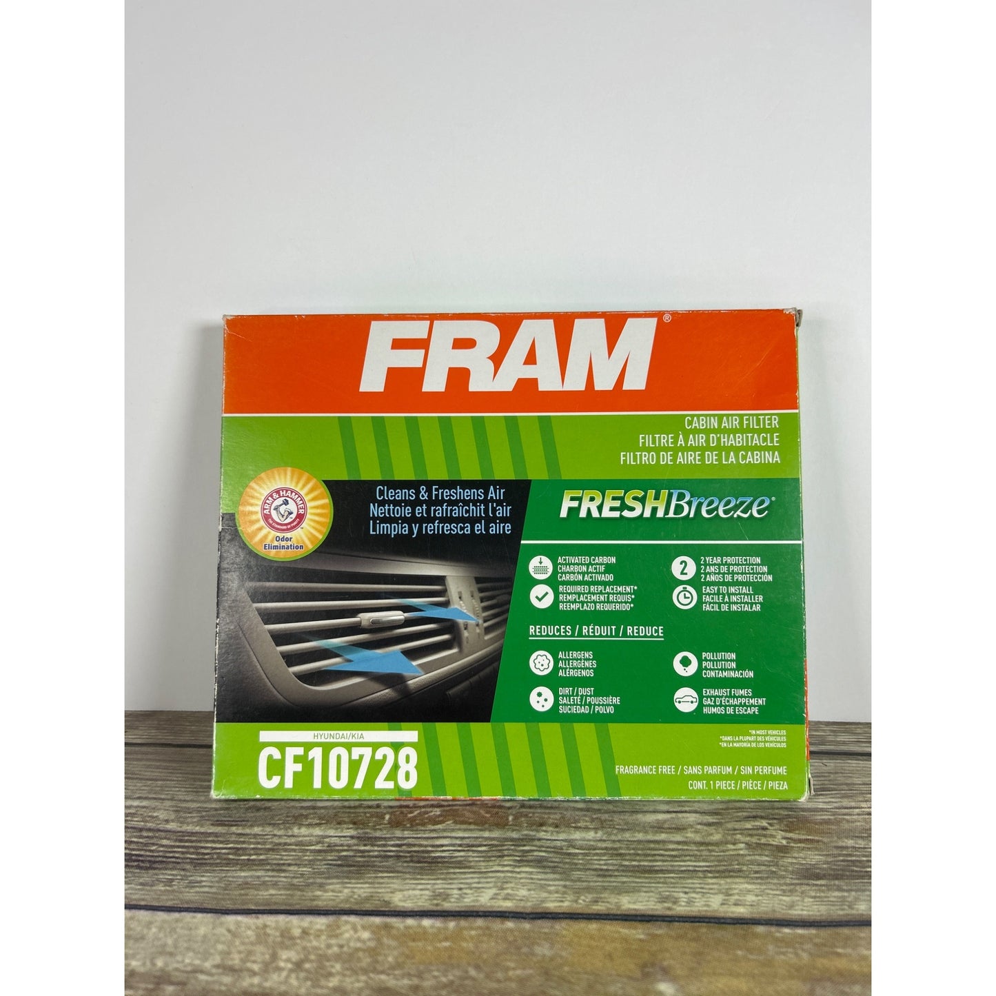 FRAM FreshBreeze Cabin Air Filter CF10728 Removes Odors & Protects Against Allergens