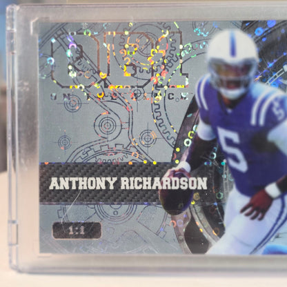 2023 Wild Card Anthony Richardson 1/1 Rainbow Foil QB1 On The Clock Colts