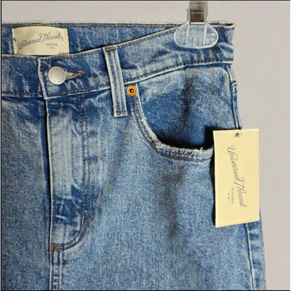 Universal Thread Womens High-Waisted Medium Wash Denim Skirt Size 6