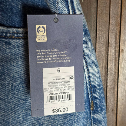 Universal Thread Womens High-Waisted Medium Wash Denim Skirt Size 6