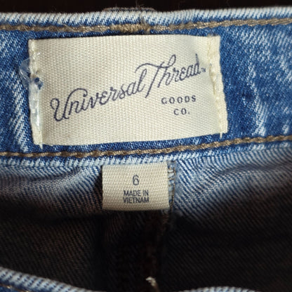 Universal Thread Womens High-Waisted Medium Wash Denim Skirt Size 6