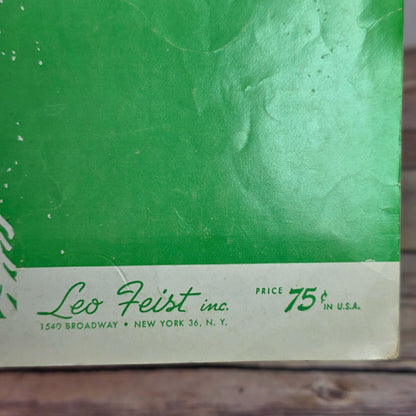 Vintage 1950s "Santa Claus Is Comin To Town" Sheet Music For Organ