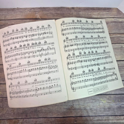 Vintage 1950s "Santa Claus Is Comin To Town" Sheet Music For Organ