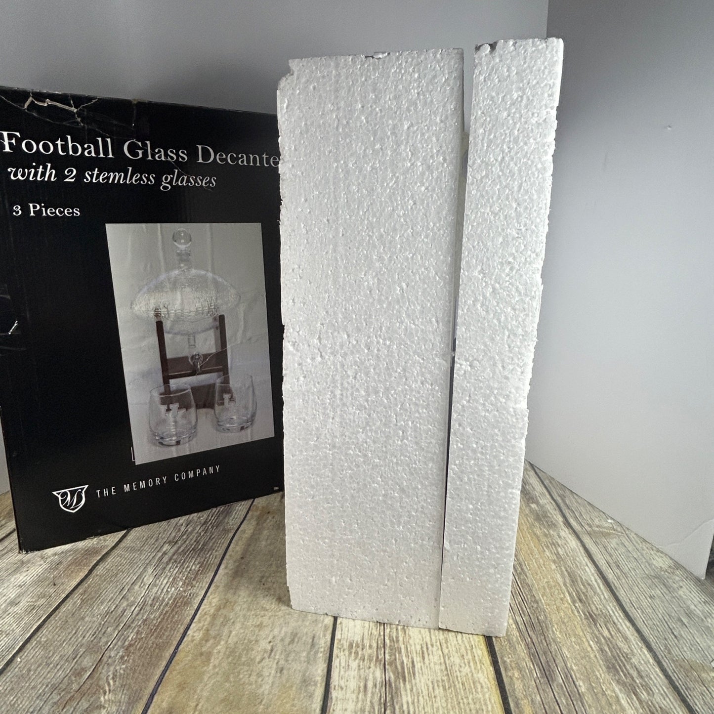 Kentucky Wildcats Football Glass Decanter With 2 Stemless Glasses By The Memory Company - 3 Piece Set