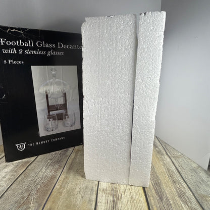 Kentucky Wildcats Football Glass Decanter With 2 Stemless Glasses By The Memory Company - 3 Piece Set