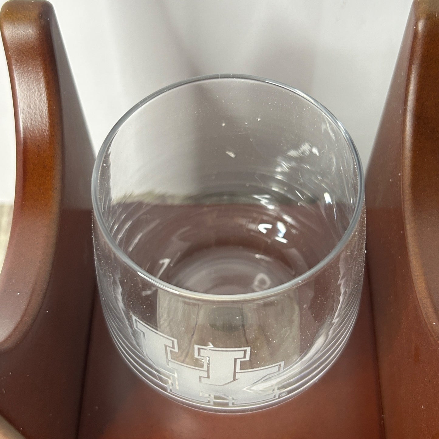 Kentucky Wildcats Football Glass Decanter With 2 Stemless Glasses By The Memory Company - 3 Piece Set