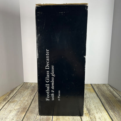 Kentucky Wildcats Football Glass Decanter With 2 Stemless Glasses By The Memory Company - 3 Piece Set