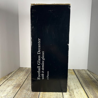 Kentucky Wildcats Football Glass Decanter With 2 Stemless Glasses By The Memory Company - 3 Piece Set