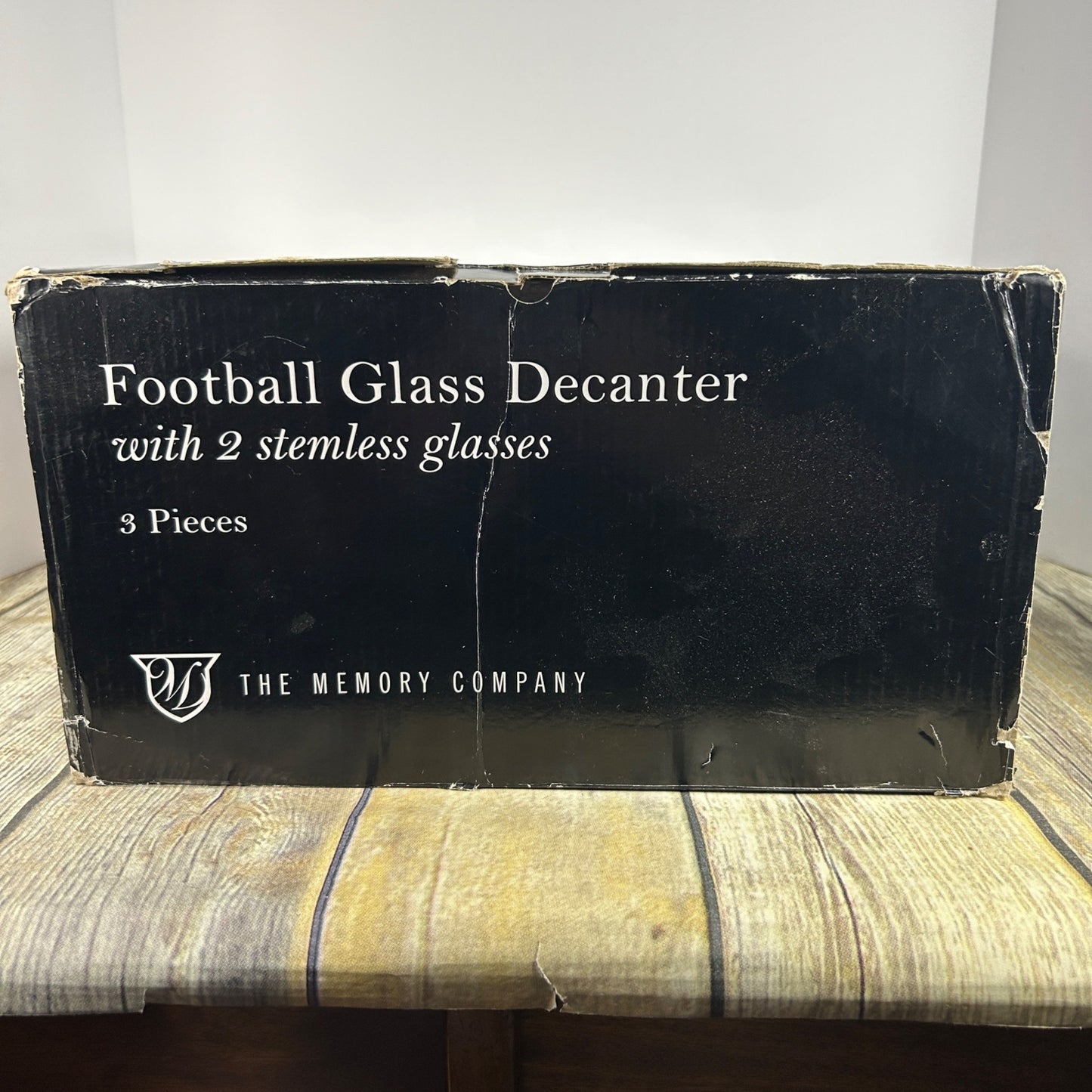 Kentucky Wildcats Football Glass Decanter With 2 Stemless Glasses By The Memory Company - 3 Piece Set