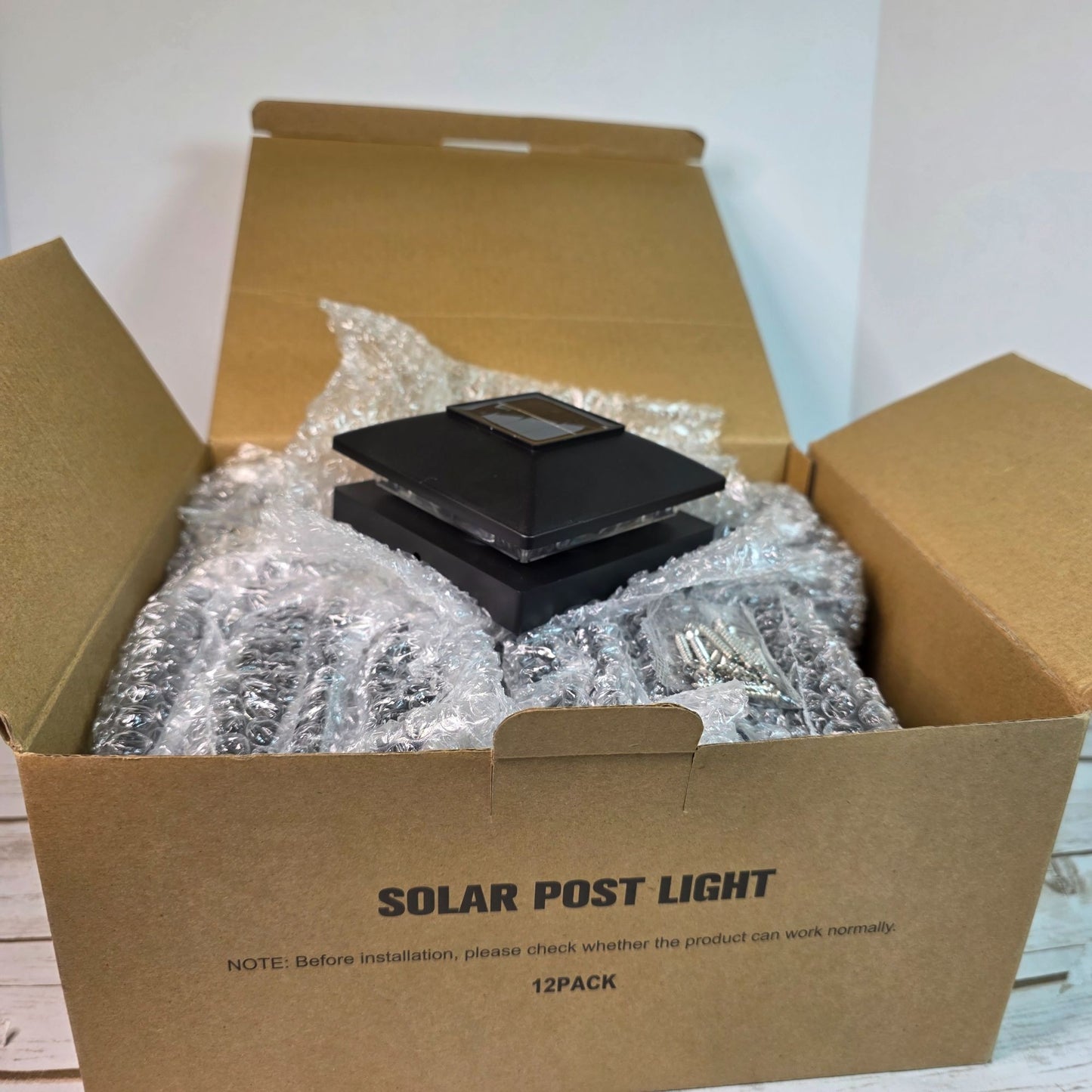 Volisun Solar Post Cap Lights 12 Pack Warm/Cool White Outdoor Lighting For Fence Deck & Patio