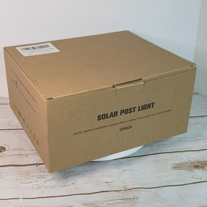 Volisun Solar Post Cap Lights 12 Pack Warm/Cool White Outdoor Lighting For Fence Deck & Patio