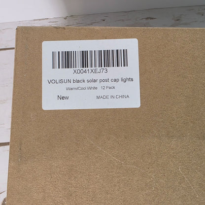 Volisun Solar Post Cap Lights 12 Pack Warm/Cool White Outdoor Lighting For Fence Deck & Patio