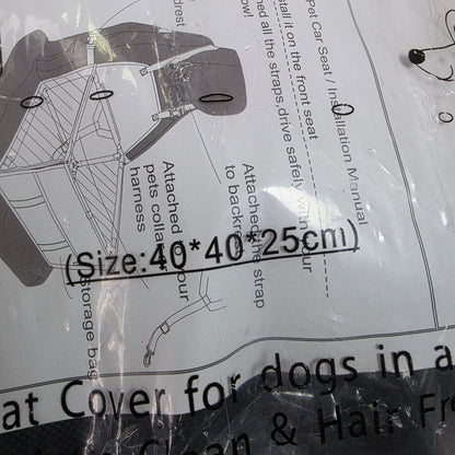 HIPPIH Foldable Dog Car Booster Seat With Paw Print Design