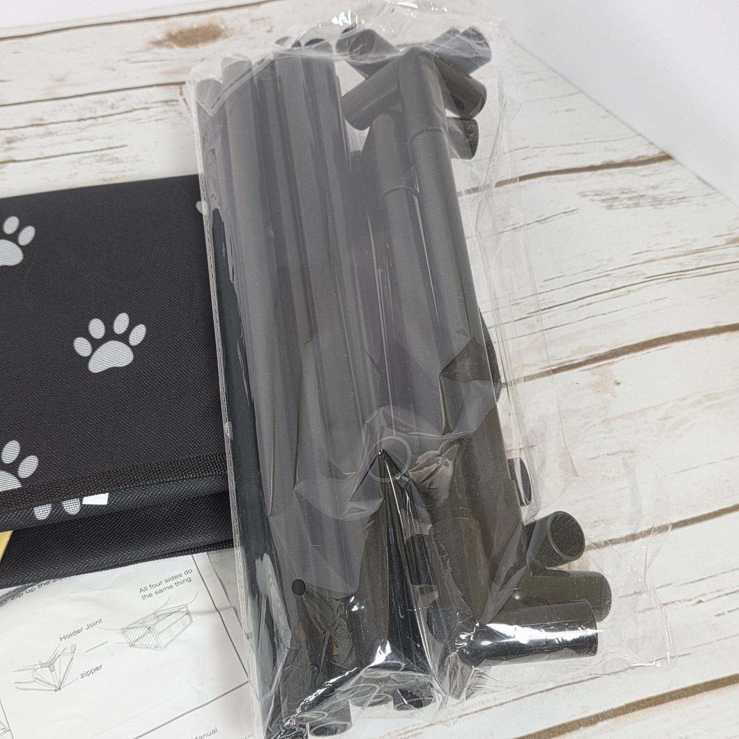 HIPPIH Foldable Dog Car Booster Seat With Paw Print Design