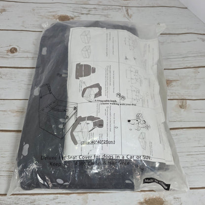 HIPPIH Foldable Dog Car Booster Seat With Paw Print Design