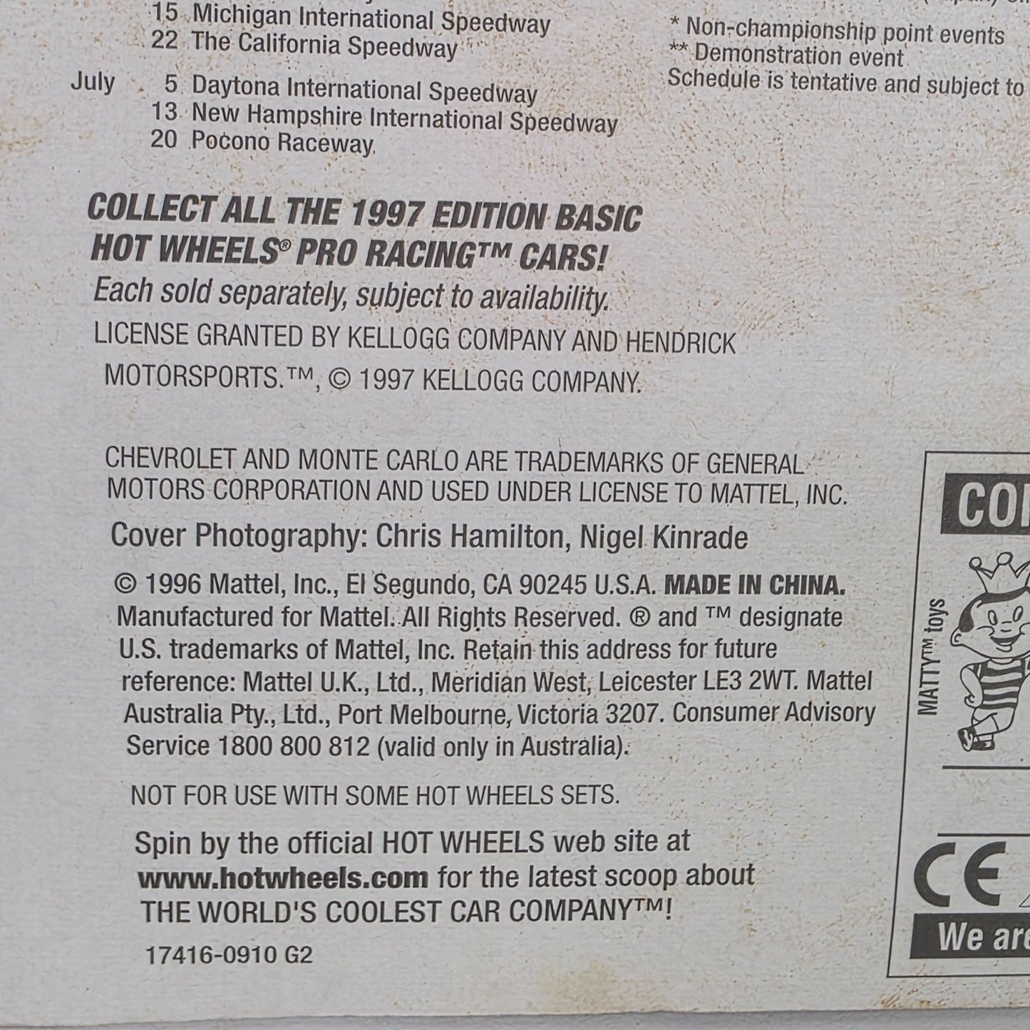 Hot Wheels 1997 Edition Team Pro Racing Die-Cast Terry Labonte Car