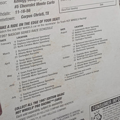 Hot Wheels 1997 Edition Team Pro Racing Die-Cast Terry Labonte Car