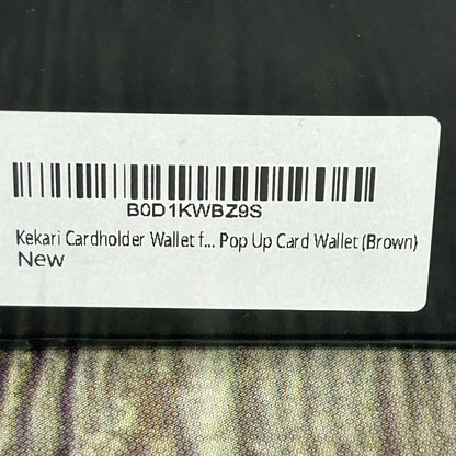 Kekari Slim Minimalist Pop Up Card Holder Wallet  RFID Blocking  Holds Up To 6 Cards  Expandable Cash Strap  Aluminum & Leather