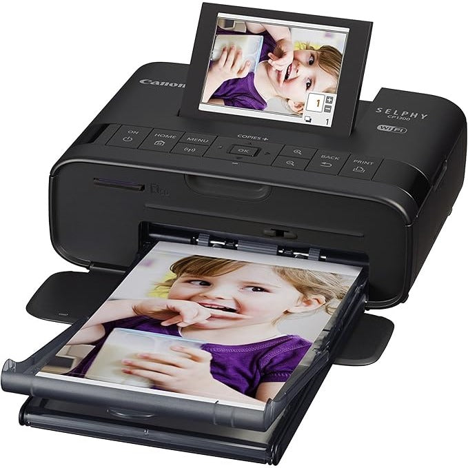 Canon Selphy CP1300 Wireless Compact Photo Printer With Paper & Cartridge