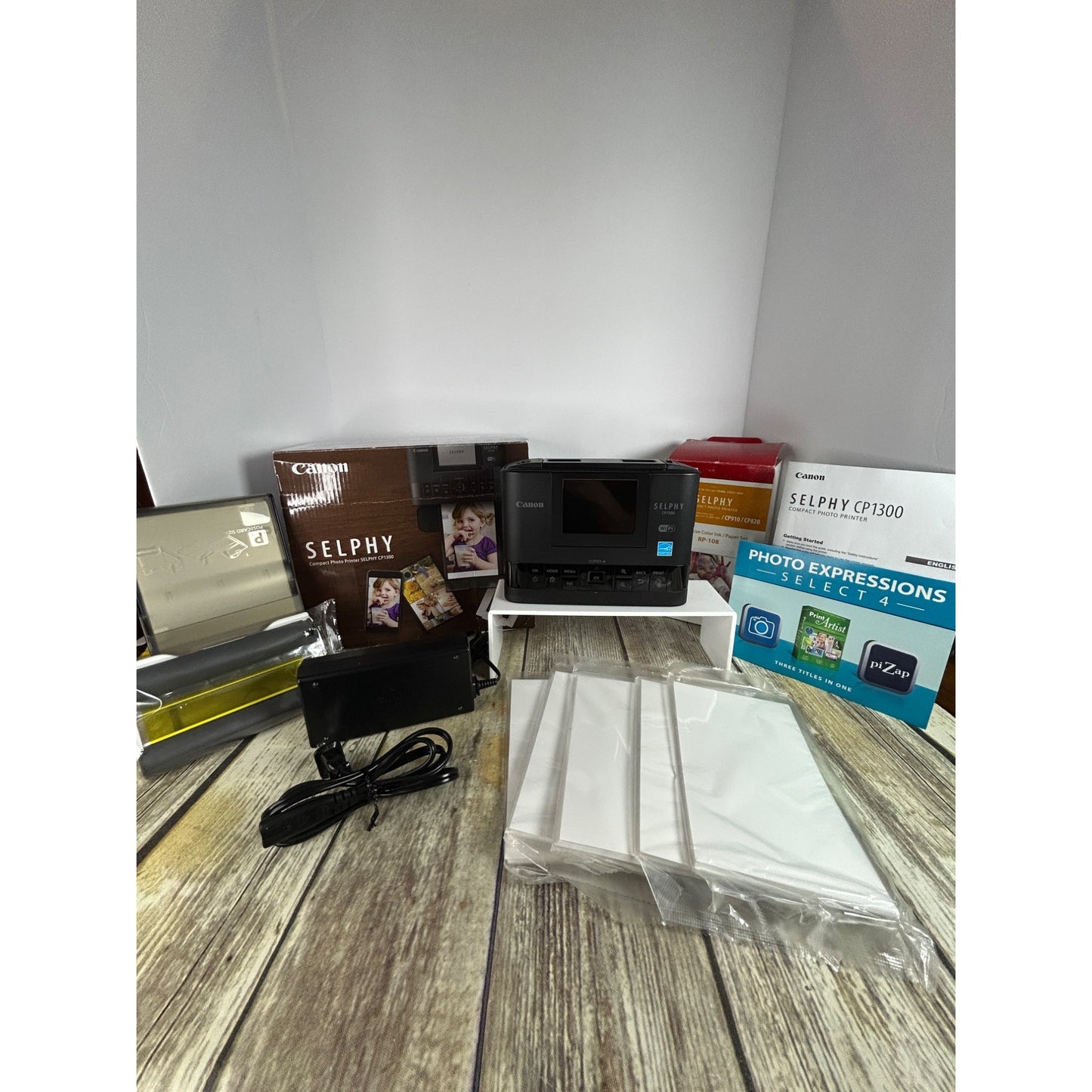 Canon Selphy CP1300 Wireless Compact Photo Printer With Paper & Cartridge